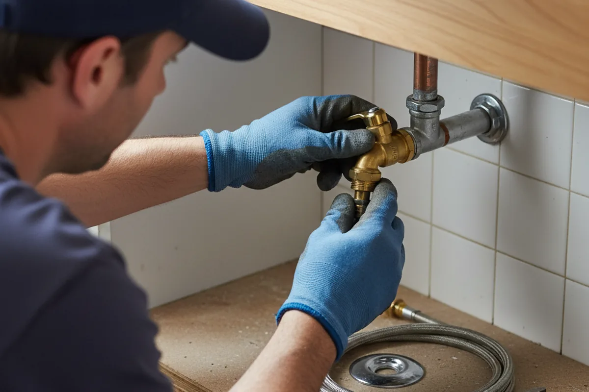 Shutoff valve and fitting work during Faucet and Fixture Repair in Cody